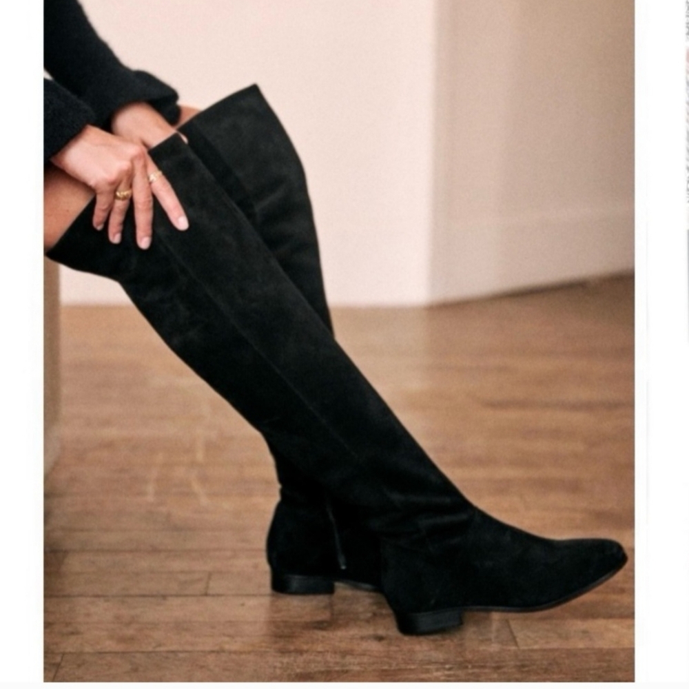 Sezane low Emilie over the knee/thigh high boots